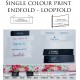 50 labels Single Colour print, Sew-on Clothing label, Slit-edge Satin, Endfold Loopfold